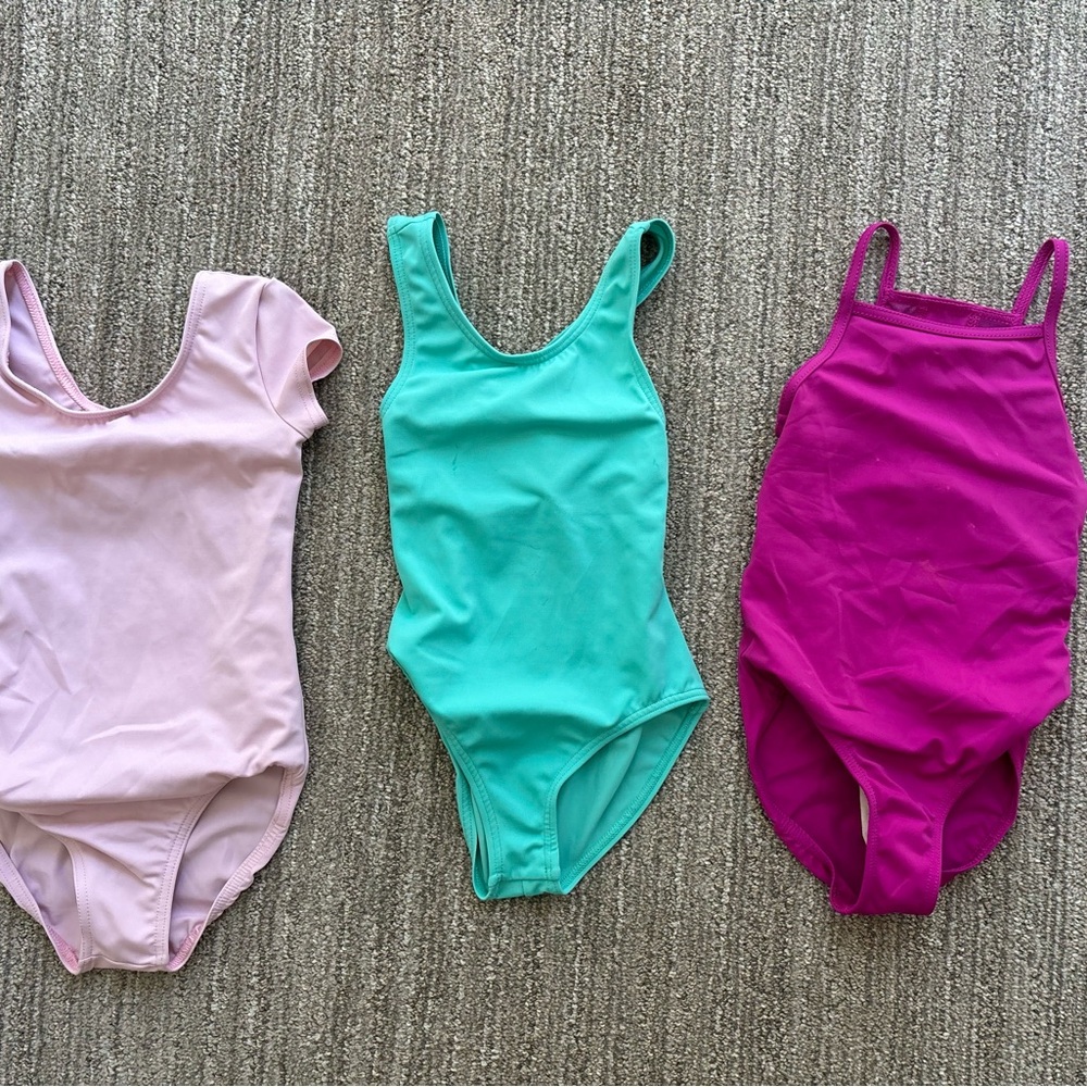 Three Balera Leotards size small child or 6/7yrs